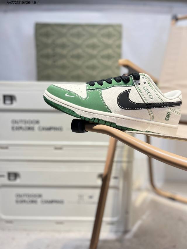 古驰 X Nike Sb Dunk Low 大厂出品 极力推荐 新配色 原装头层材料 独家版型蒸餾加工 帶來的是更好的视觉和脚感体验 大厂纯原品质出货 清洁度