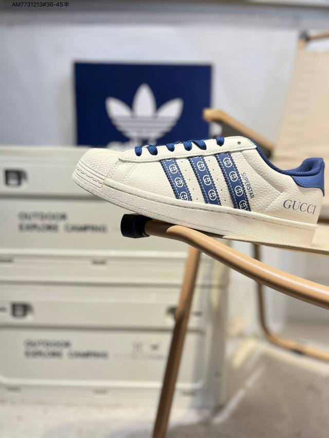 古驰 X Adidas Originals Superstar 经典配色 经典贝壳头官网同步 实拍首发渠道正品订单 诠释市场最高工艺水平区别市面普通真标版本，进