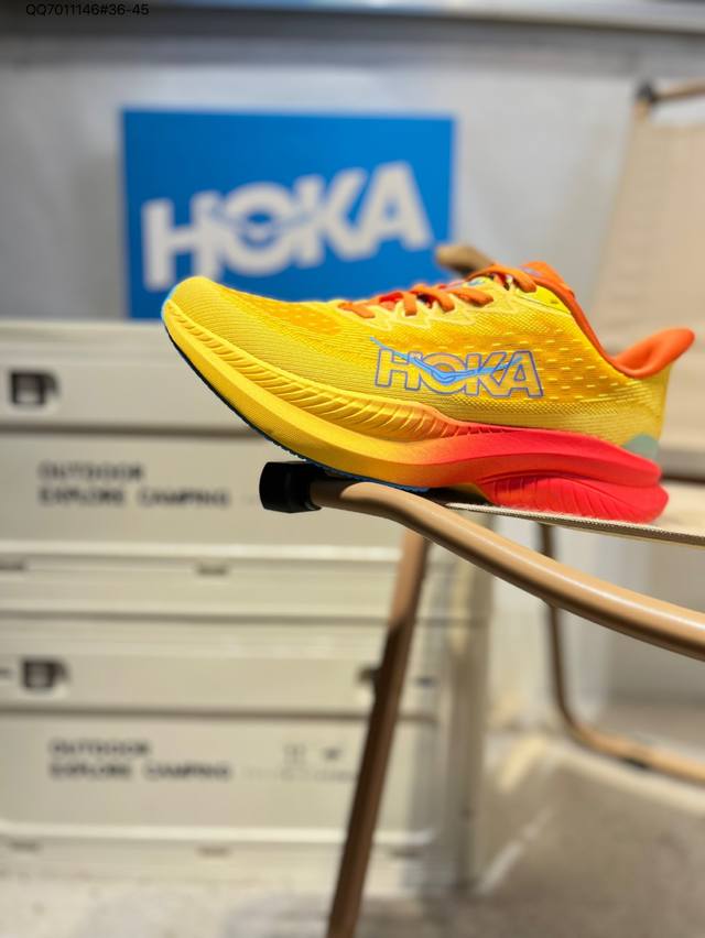 Hoka One One独特的竞训鞋,主打舒适软弹Hokamach马赫6#竞速跑鞋 Hoka Mach 6 轻盈且富有弹性的舒适感！迄今为止最轻量灵敏的Mach