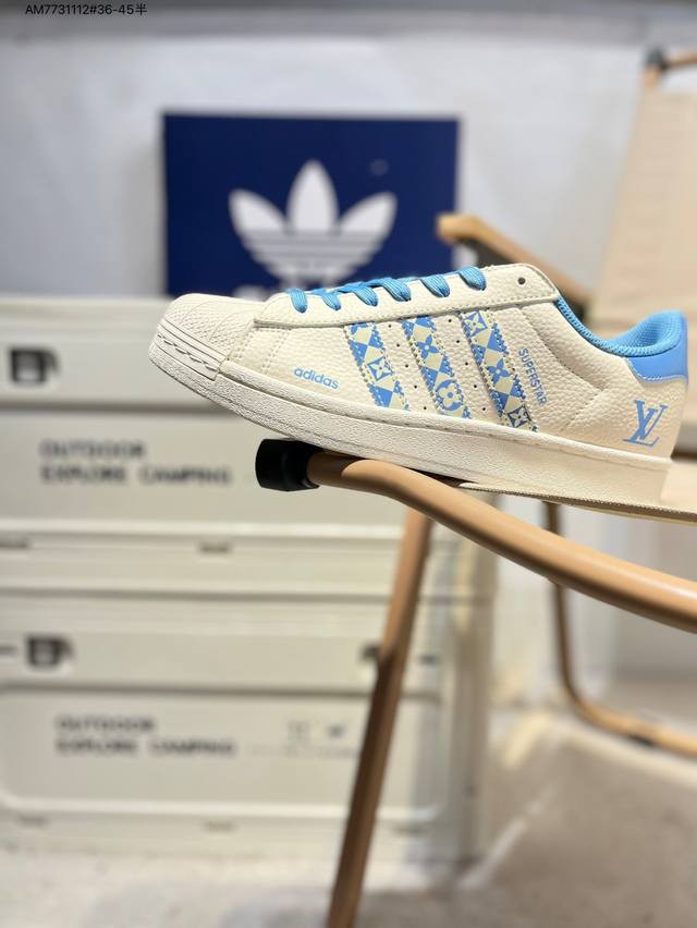 Lv X Adidas Originals Superstar 经典配色 经典贝壳头官网同步 实拍首发渠道正品订单 诠释市场最高工艺水平区别市面普通真标版本，进
