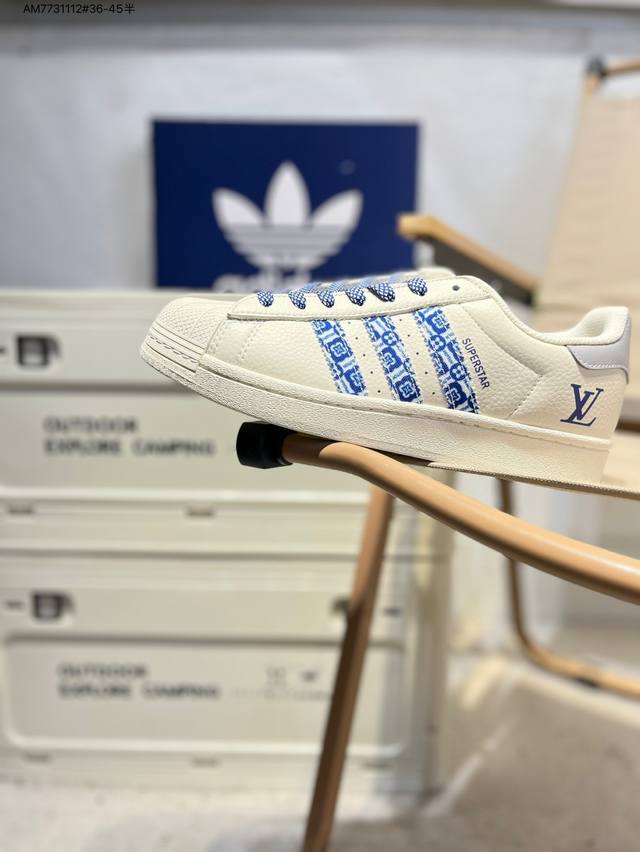 Lv X Adidas Originals Superstar 经典配色 经典贝壳头官网同步 实拍首发渠道正品订单 诠释市场最高工艺水平区别市面普通真标版本，进