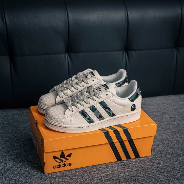 核心私 阿迪达斯Adidas三叶草 Originals Superstar贝壳头系列低帮经典百搭休闲运动板鞋 货号：Hs3077 尺码：36 36.5 37 3