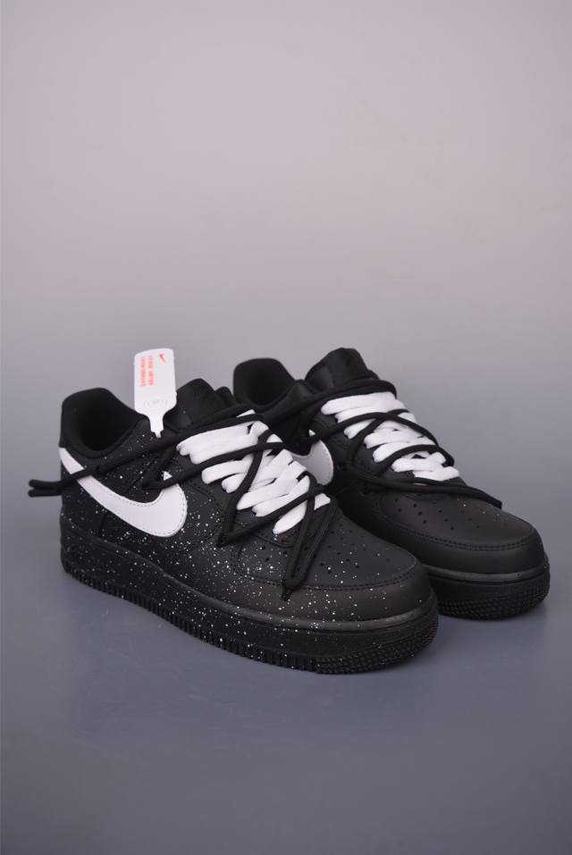 Nike Air Force 1 Low 泼墨满天星 解构绑带 原楦头原纸板 打造纯正空军版型 专注外贸渠道 全掌内置蜂窝气垫 原盒配件 原厂中底钢印、拉帮完美