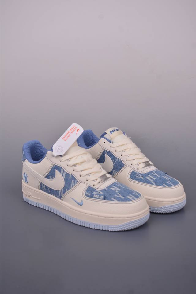 Nike Air Force 1 Low Mlb联名 原楦头原纸板 打造纯正空军版型 专注外贸渠道 全掌内置蜂窝气垫 原盒配件 原厂中底钢印、拉帮完美 官方货号
