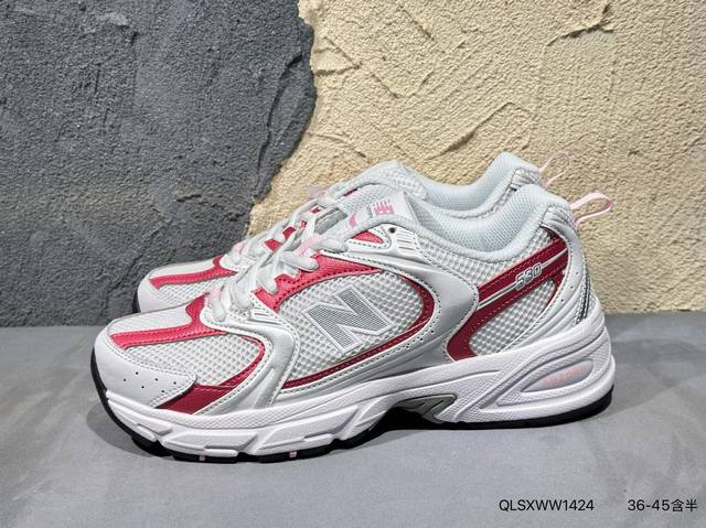 新百伦New Balance Mr530 复古老爹风网布跑步休闲运动鞋 采用硬质牛剖革组合透气网眼布鞋面材质 独立3层组合大底私模 正确独立中底嵌入Abzorb