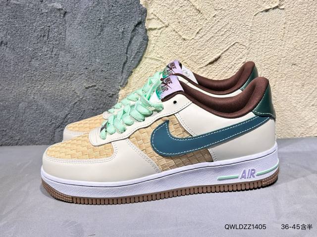 新品上市实拍 Nike Air Force 1 Low 编织 空军一号低帮运动休闲板鞋 原楦头原纸板 打造纯正空军版型#专注外贸渠道 全掌内置蜂窝气垫 #原盒配