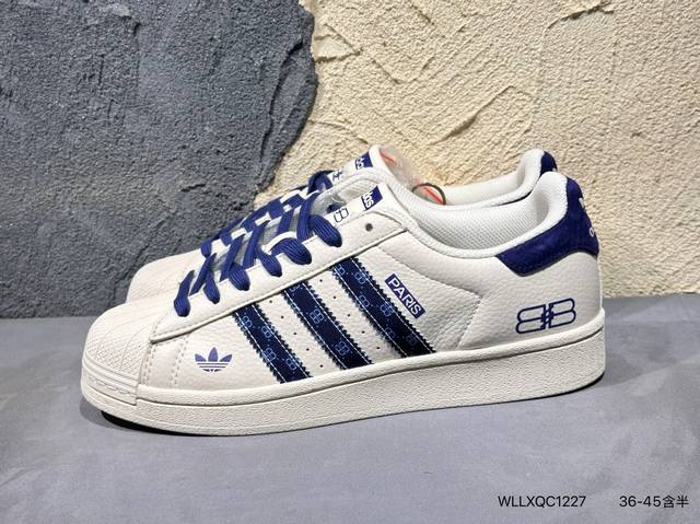 新品上市实拍 Adidas Originals Superstar 阿迪达斯 三叶草 贝壳头’Diy’系列低帮经典百搭休闲运动板鞋 原装头层材料 用料绝不含糊