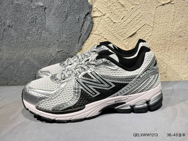 新品上市实拍 Nb 新百伦 New Balance Ml860 V2 系列复古老爹风休闲运动慢跑。采用丝光猪巴皮革拼接透气网眼织物鞋面T-Beam大底提供足步弓