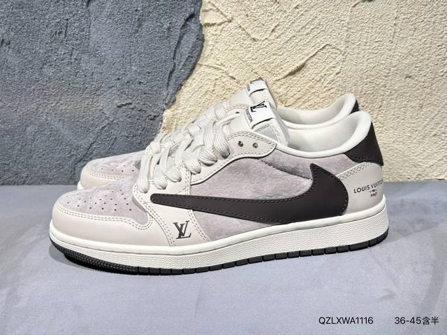 新品上市实拍 Travis Scott X Fragment Design X Jordan Air Jordan 1 Low Og Sp Aj1 乔1Lv联名