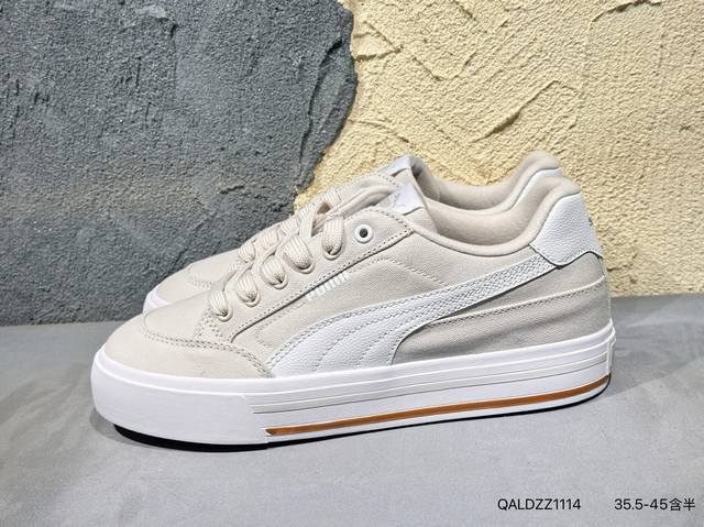 彪马Puma Palermo Og 复古单品防滑耐磨低帮德训板鞋 货号: 396353 05 孔眼底座和脚趾凸起由绒面革材料制成 支持侧踏时的踏步工作 脚背和侧
