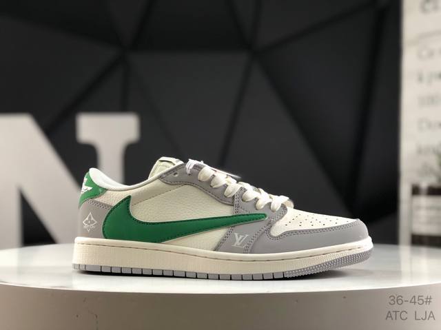 公司级带半码 耐克 Nike Air Jordan 1 Low Og Sp乔1 低帮潮流缓运动休闲板鞋。Aj1 低帮拼接 完美版型真头层牛皮# 内置缓震气垫 原