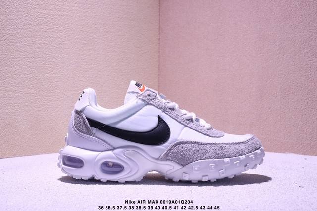 真标Nike Air Max Waffle Racer Sp耐克 气垫缓震 舒适防滑耐磨 低帮 生活休闲鞋 货号:Fv6946-500 Xm0619Q204