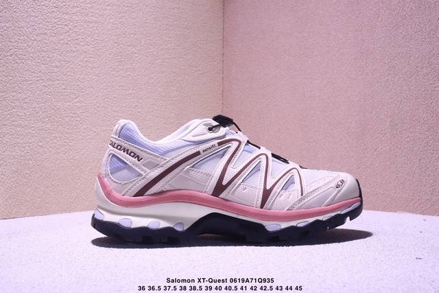 Salomon Xt-Quest Adv ”Beige“ 萨洛蒙 探索者系列户外越野跑鞋#鞋面采用Sensifit贴合技术 全方位贴合包裹脚型 鞋跟部鞋底牵引设