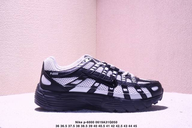 公司级耐克Nike P-6000 跑鞋内外侧都用了红色的钩子，采用透气材料，搭配匠心覆面，再现千禧年代的跑鞋风格，塑就大气外观。鞋款秉承 Nike Pegasu
