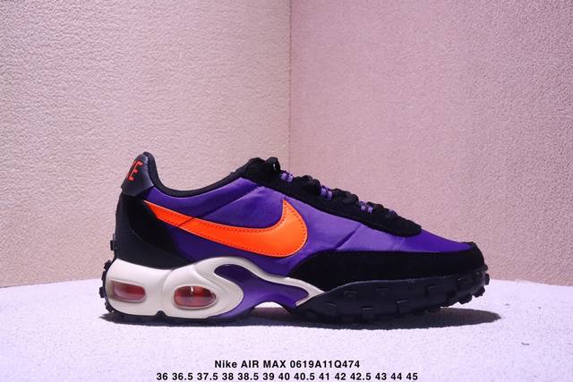 真标Nike Air Max Waffle Racer Sp耐克 气垫缓震 舒适防滑耐磨 低帮 生活休闲鞋 货号:Fv6946-500 尺码:36-45半 Xm