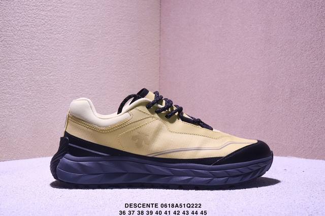 迪桑特Descente Terrain D 舒适 防滑耐磨 低帮 生活休闲鞋 男女同款 黄黑色 Xm0618Q222
