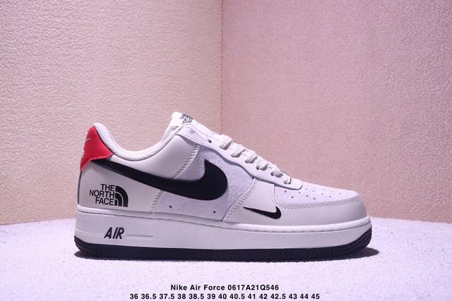 Nike Air Force 1 ′07 Lv8 X Thenorthface 北面联名款 耐克空军一号低帮板鞋 Diy定制款 牛皮材质 真标带半码 Size: