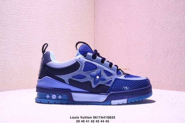 真标Louis Vuitton Trainer Sneaker Low 全新 Lv 路易威登 休闲运动文化百搭板鞋 尺码:39-45 Xm0617Q625