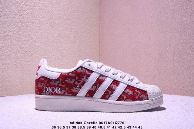 Adidas Gazelle Indoor W定制贝壳头Gucci 三叶草休闲防滑耐磨低帮板鞋鞋头出色设计 塑就出众贴合感稳固的后跟贴合足部曲线设计软弹舒适 不