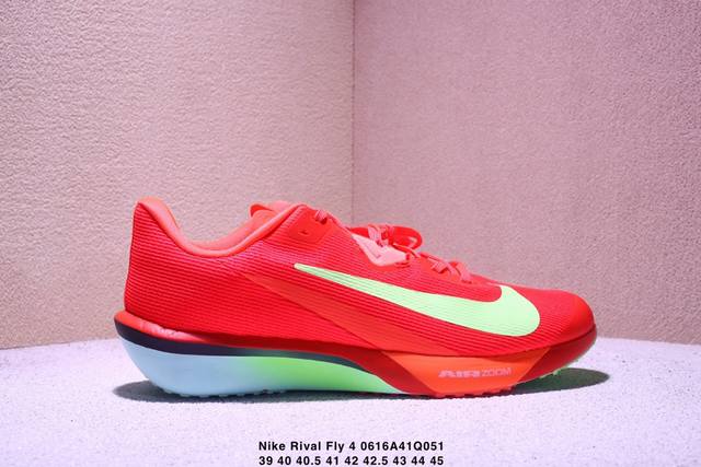 Nike Zoom Rival Fly 4 耐克超弹轻盈跑步鞋 Fv6040-600 #鞋款搭载 Flyknit 材料 打造出众弹性 易于穿脱。采用React技