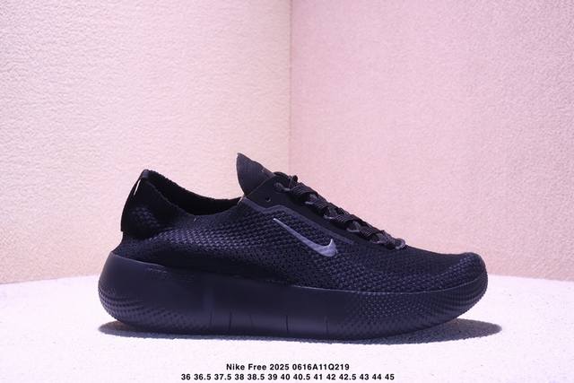 Nike Free 2025 耐克新款飞织面 透气缓震运动跑鞋 官方同步出货 飞织鞋面提供出色的弹性和支撑力鞋底融入凹槽设计 塑就柔韧灵活性 令运动自由无拘加厚
