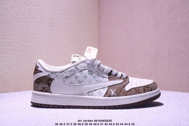 Travis Scott X Fragment Design X Jordan Air Jordan 1 Low Og Sp Lv联名 “浅褐印花” 多方联名合