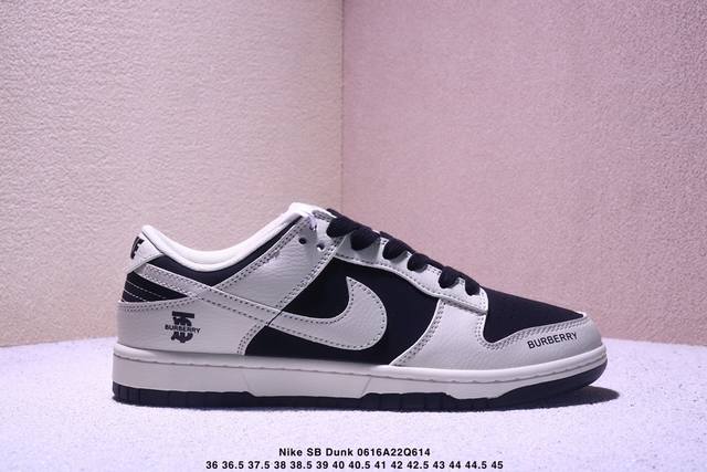 海外爆款限量发售！高端定制Nike Sb Dunk Low 巴宝莉联名---奶白黑 高端定制 低帮休闲板鞋 定制鞋盒 大厂纯原品质出货 超高清洁度 皮料切割干净