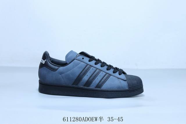 阿迪达斯Adidas Originals Superstar防滑耐磨轻便透气 低帮 贝壳头板鞋 611280Adoew半 35-45