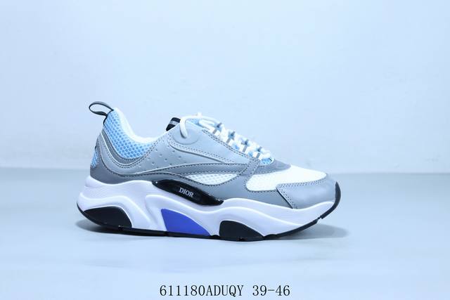 迪奥Dior系带运动鞋 老爹鞋 轻盈发泡橡胶鞋底 货号 1039256-214 611 Aduqy 39-46