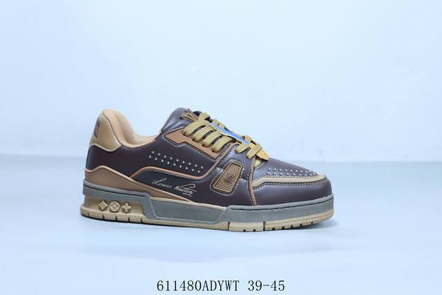Lv路易威登Louis Vuitton Trainer Sneaker Low休闲运动文化百搭篮球板鞋 611480Adywt 39-45