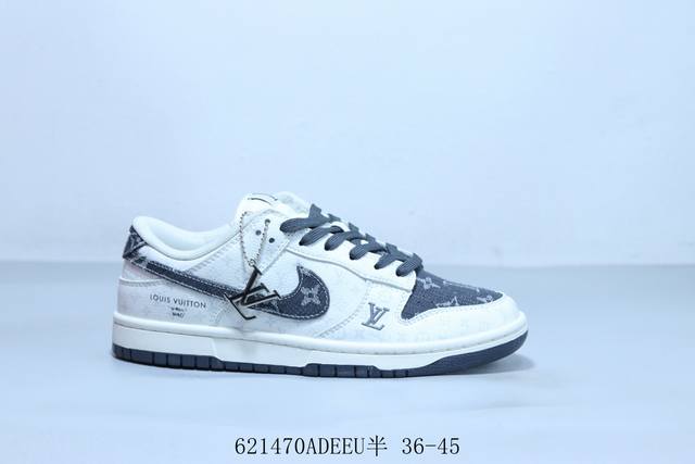 耐克 Nike Sb Dunk Low Pro 复古低帮 Lv 联名 休闲运动滑板板鞋 货号 Sc9772-801 621470Adeeu半 36-45