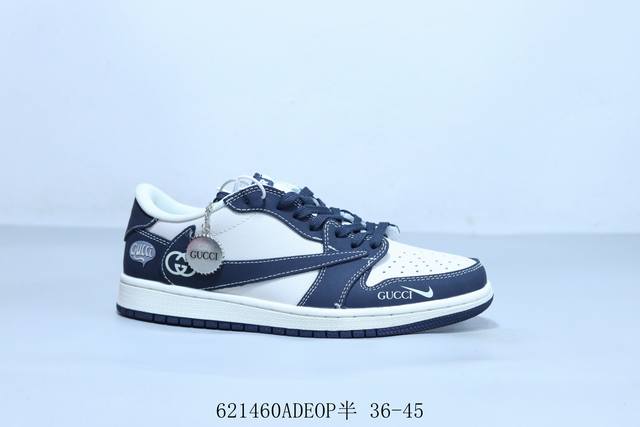 乔丹Air Jordan 1 Low Aj1 乔1低帮复古文化休闲运动篮球鞋倒勾 联名 货号 Ld2025-027 621460Adeop半 36-45