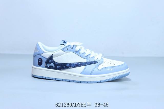 乔丹Air Jordan 1 Low Aj1 乔1低帮复古文化休闲运动篮球鞋倒勾 货号 Hs8068-023 621 Adyee半 36-45