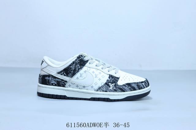 耐克 Nike Sb Dunk Low Pro 复古低帮 休闲运动滑板板鞋联名 Lv 货号 Qf1568-141 611560Adwoe半 36-45