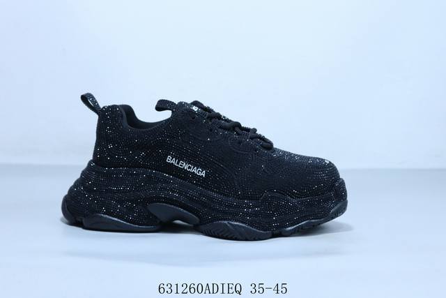 巴黎世家 满钻Balenciaga 官方同步 巴黎世家全新3Xl Syede十代半潮流跑鞋做旧老爹鞋 货号 734731-W3Xl5-9110 631260Ad