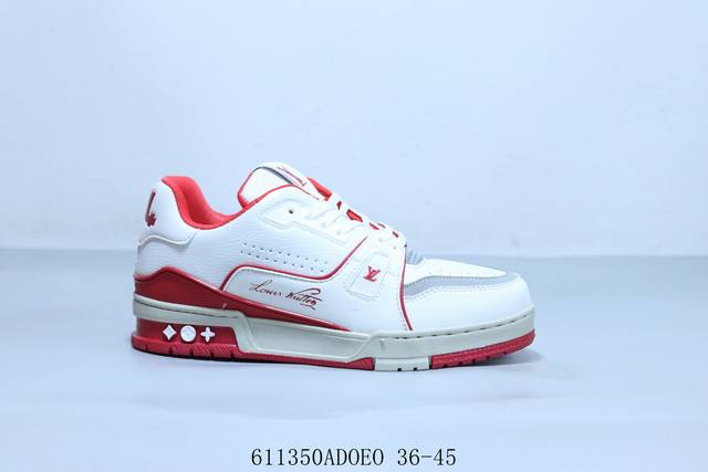 Lv路易威登 空胶工艺 Louis Vuitton Trainer Sneaker Low休闲运动文化百搭篮球鞋 611350Adoeo 36-45