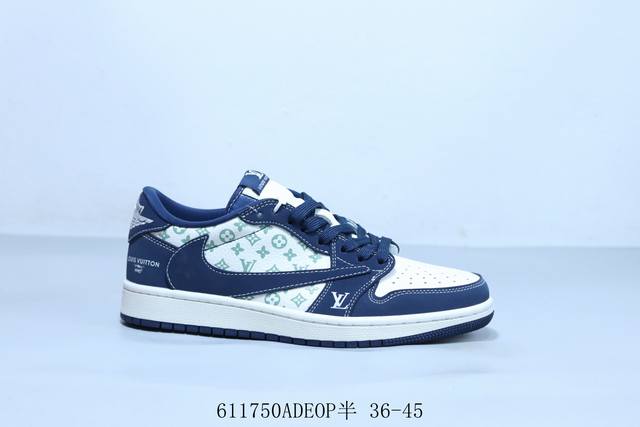 乔丹Air Jordan 1 Low Aj1 乔1低帮复古文化休闲运动篮球鞋倒勾 货号 Lx1988-111 611750Adeop半 36-45