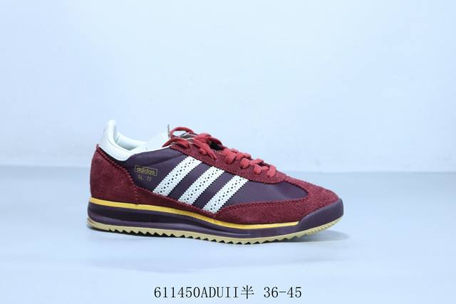 阿迪达斯 Adidas Originals Sl 72 百搭潮流 轻松舒适防滑耐磨低帮 生活休闲鞋 611450Aduii半 36-45