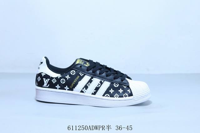 阿迪达斯Adidas Originals Superstar防滑耐磨轻便透气 低帮 贝壳头板鞋 货号 C77124 611250Adwpr半 36-45