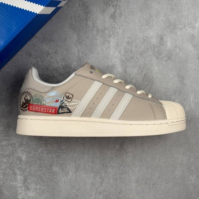 本地 核心私 阿迪达斯 三叶草Adidas Originals Superstar Ii 经典贝壳头系列低帮百搭休闲运动板鞋 采用粒面牛剖革鞋面材质 新版改良全