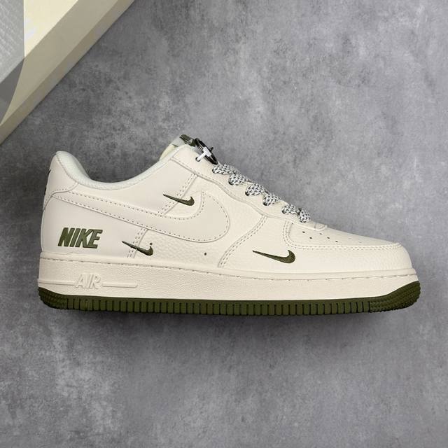 本地 核心私 公司级Nike Air Force 1 ‘07 Low “Nike联名 绿小三勾”空军一号 低帮 运动休闲鞋 折边针车 工艺难度大 原楦头原纸板