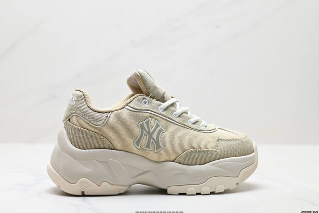 公司级Mlb 复古风格美国职业棒球大联盟 Bigball Chunky Denim 系列 复古增高休闲老爹鞋 货号:3Ashd075N 尺码:35 36 36.