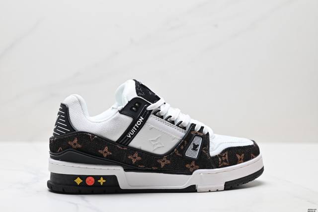 真标全新Lv路易威登Louis Vuitton Trainer Sneaker Low休闲运动文化百搭板鞋 尺码:39-45 Id:Jed554-Gjs