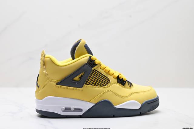 公司级Nike Air Jordan 4 Retro 耐克迈克尔 乔丹Aj4代中帮复古休闲运动文化篮球鞋 原厂材料Tpu超Q弹网格材质 缜密拉帮及中底钢印细节