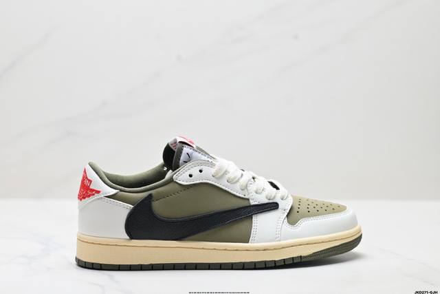 公司级Nike Air Jordan 1 X Travis Scott Aj1倒勾 乔一倒钩 耐克 低帮文化篮球鞋 货号:Dm7866- 尺码:35.5 36