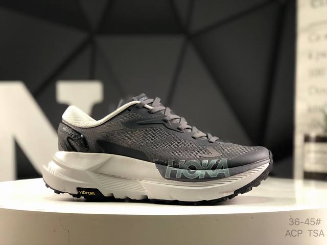 Hoka One One Mafate X 舒适百搭防滑耐磨 低帮跑步鞋 这款鞋在延续 Mafate 系列舒适性和缓震性能的基础上，进一步提升了缓震表现，并在中