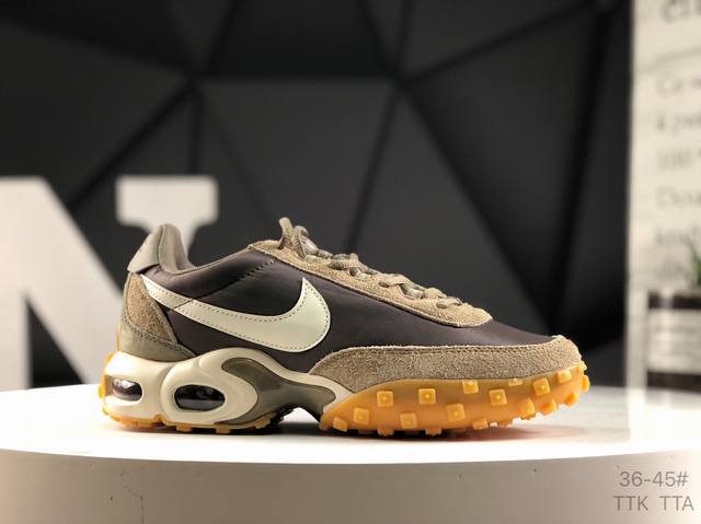 耐克Nike Air Max Waffle Sp Black And Anthracite 气垫华夫混合系列低帮气垫复古百搭休闲运动慢跑鞋 货号；Fv6946-
