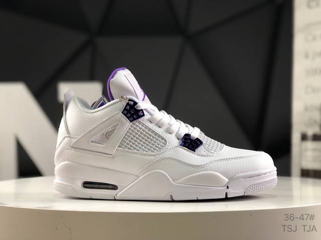 真标带半码 Air Jordan Aj4 Retro 大厂出品 原纸板楦头开发 定制优质皮料 完美鞋型匹配公司货 正确Tpu鞋舌锁扣 最新原厂底模 大底卡色咬花