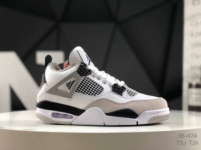 真标带半码 Air Jordan Aj4 Retro 大厂出品 原纸板楦头开发 定制优质皮料 完美鞋型匹配公司货 正确Tpu鞋舌锁扣 最新原厂底模 大底卡色咬花