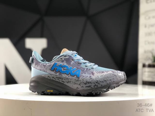 Hoka One One M Speedgoat 6 低帮专业越野跑步鞋 相较于前几代Mafate包裹感更好跟Speedgoat 快速羚羊 系列比起来更加舒适鞋